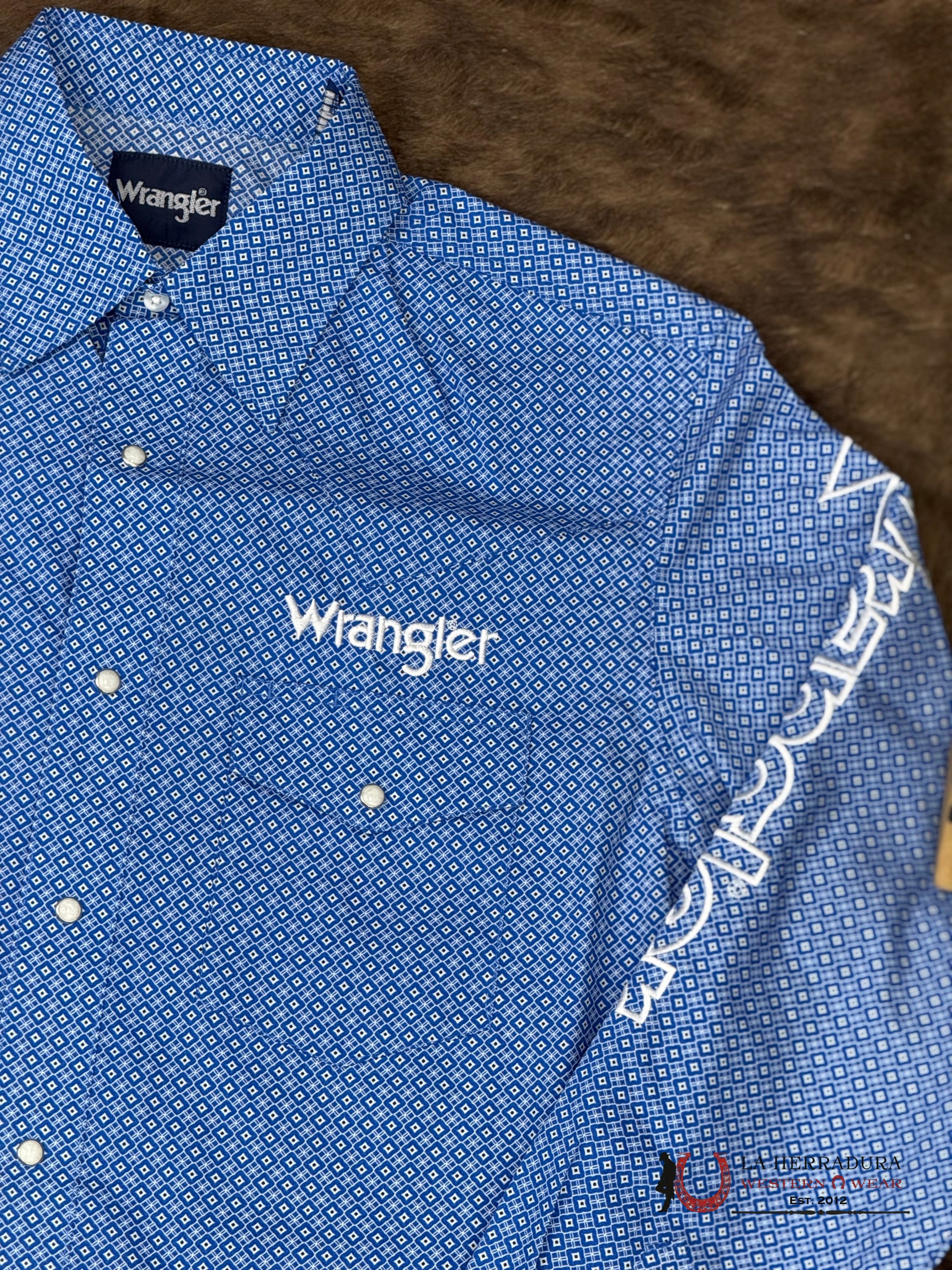 WRANGLER Blue Long Sleeve Shirt - 5839 ROPA HOMBRES