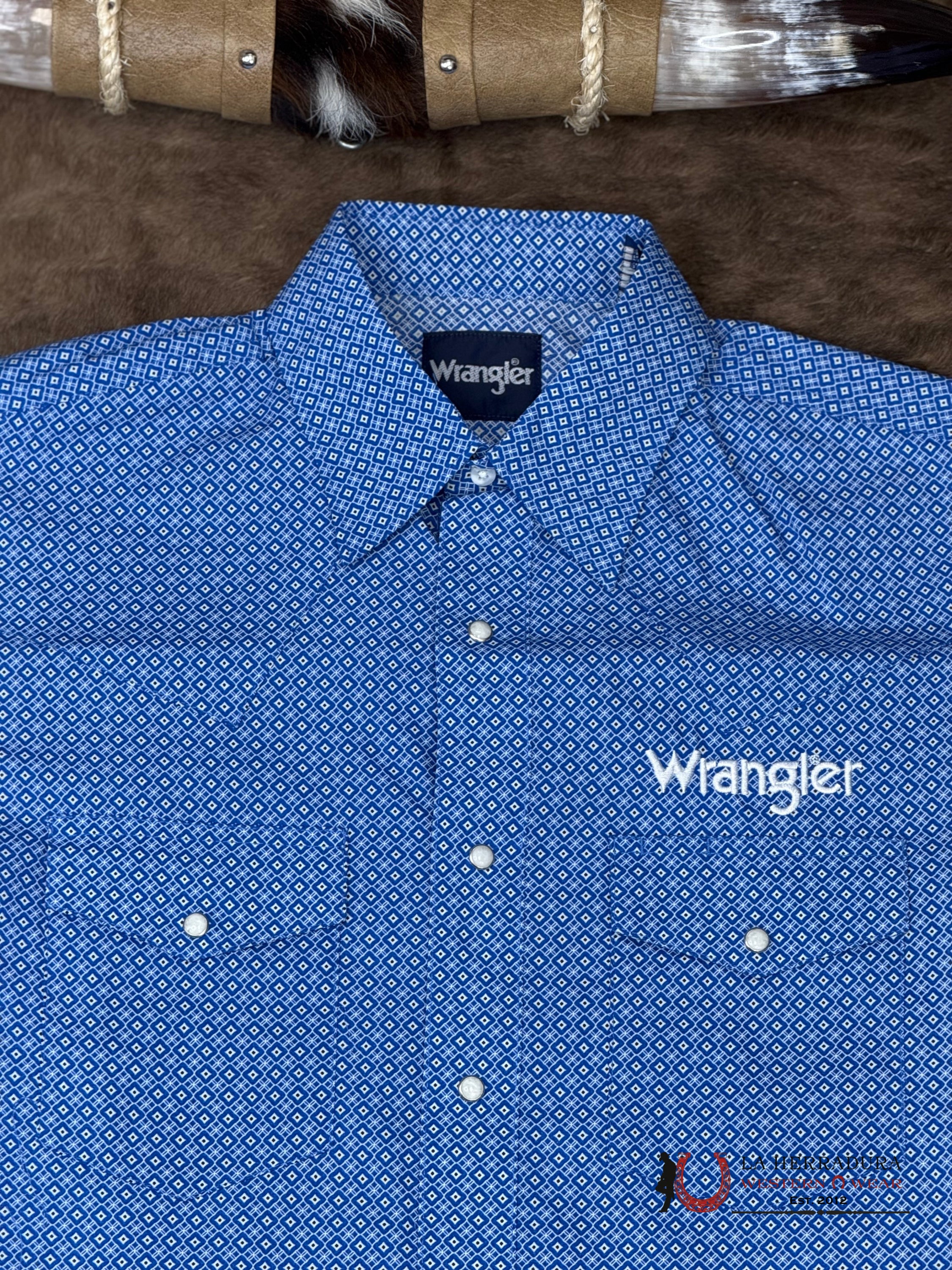 WRANGLER Blue Long Sleeve Shirt - 5839 ROPA HOMBRES