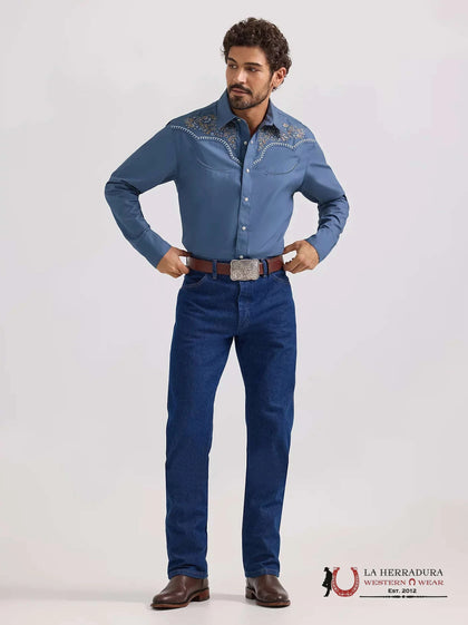 Wrangler azul con flores 112360119