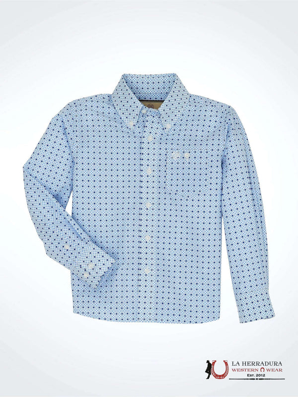 Wrangler Azul Con Estampado Oeste Manga Larga Niño 112359457