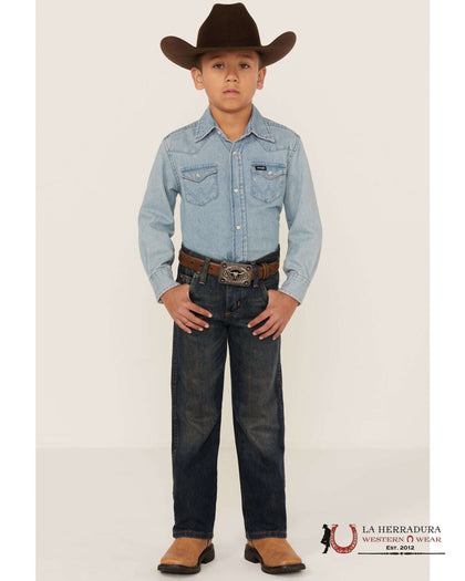 WRANGLER BOYS RELAXED STRAIGHT SLIM FITS OVER BOOTS 10JRT30RR