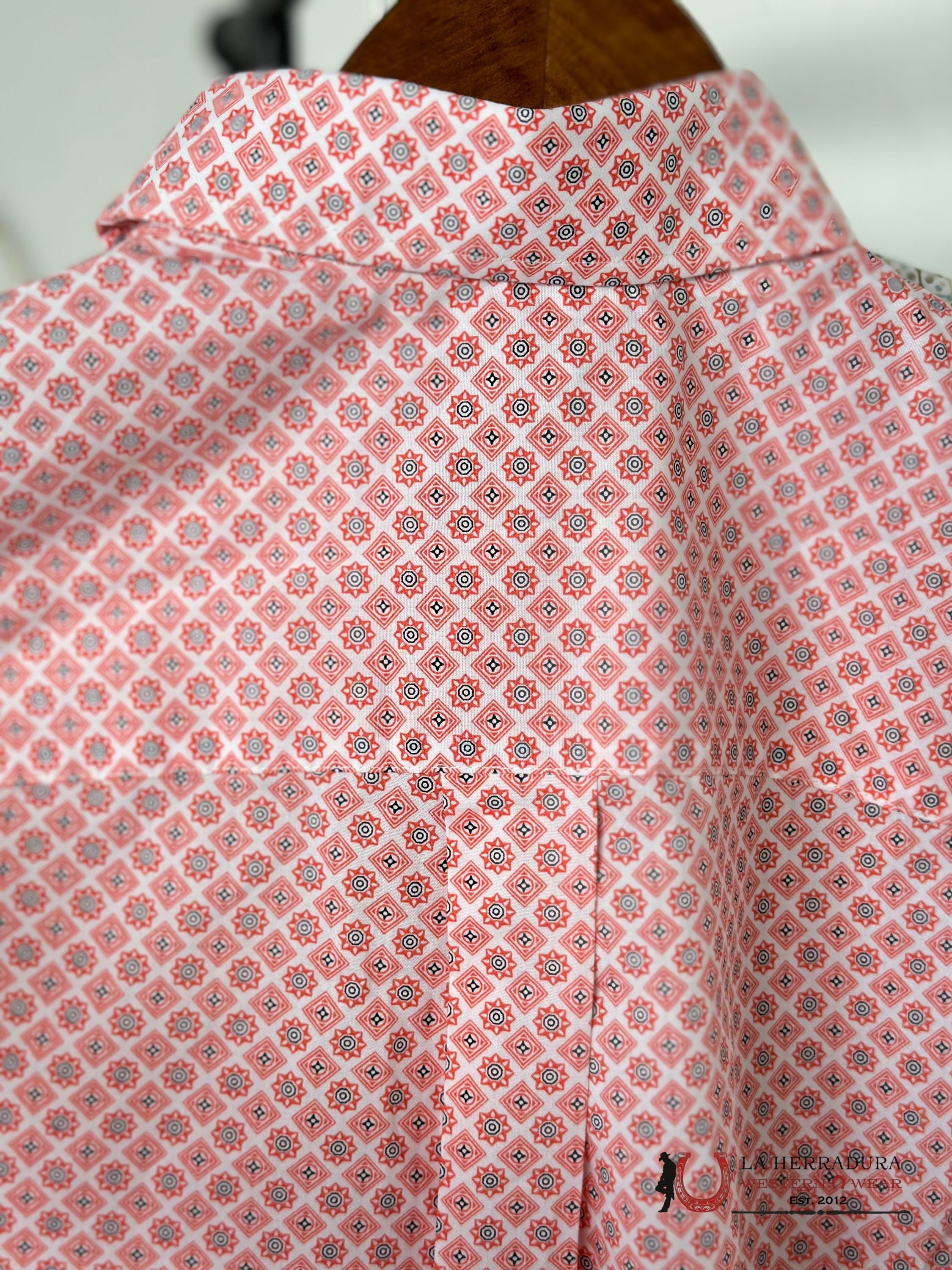 Wrangler Classic Orange Foil Button Short Sleeve Shirt 6076 Ropa Hombres