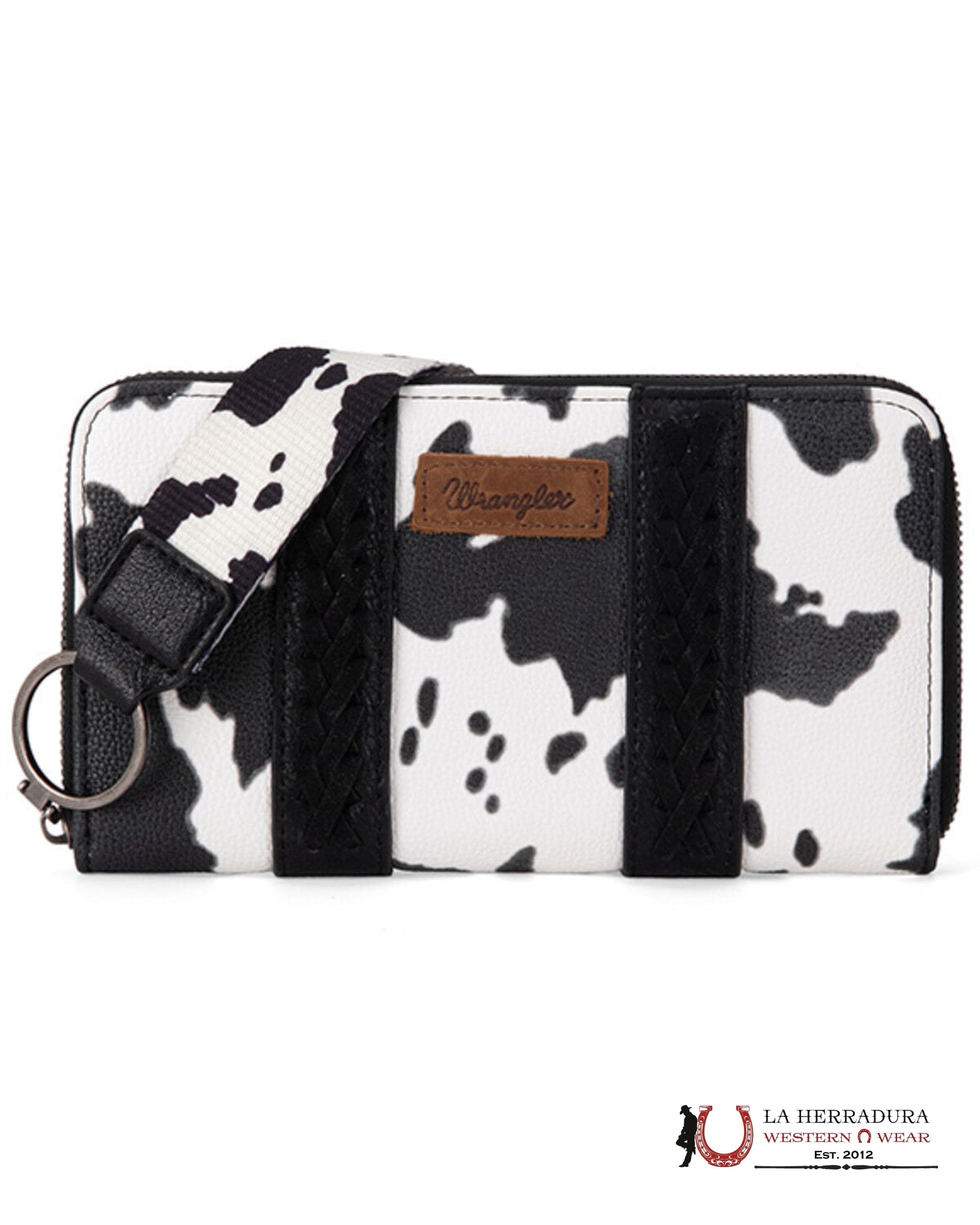 WRANGLER COW BLACK / WHITE WALLET ROPA MUJERES