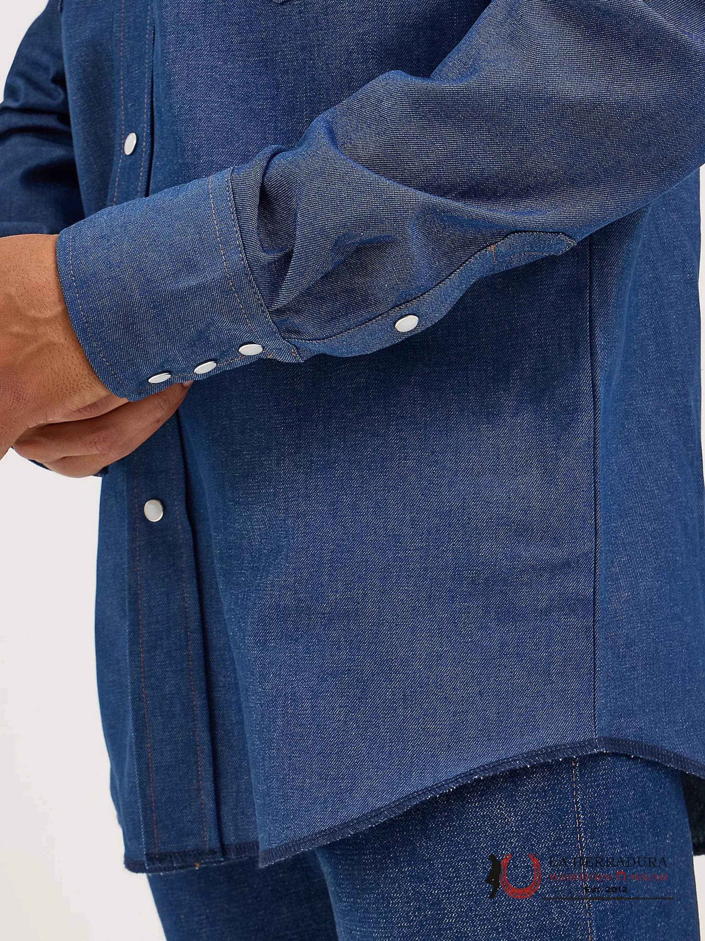 WRANGLER COWBOY CUT® WORK WESTERN RIGID DENIM LONG SLEEVE SHIRT 3263 ROPA HOMBRES