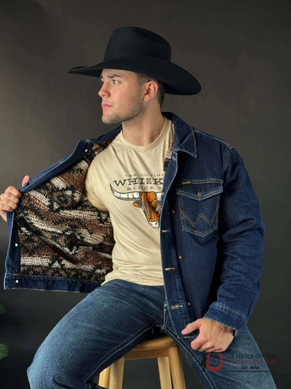 WRANGLER Chaqueta vaquera con forro de sherpa y corte vaquero