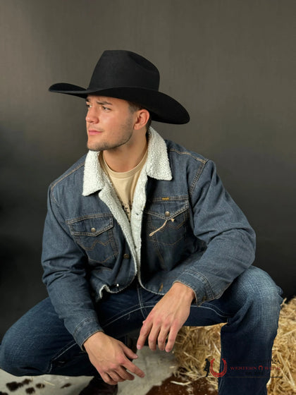 WRANGLER Chaqueta vaquera con forro de sherpa y corte vaquero