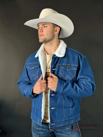 WRANGLER Chaqueta vaquera con forro de sherpa y corte vaquero