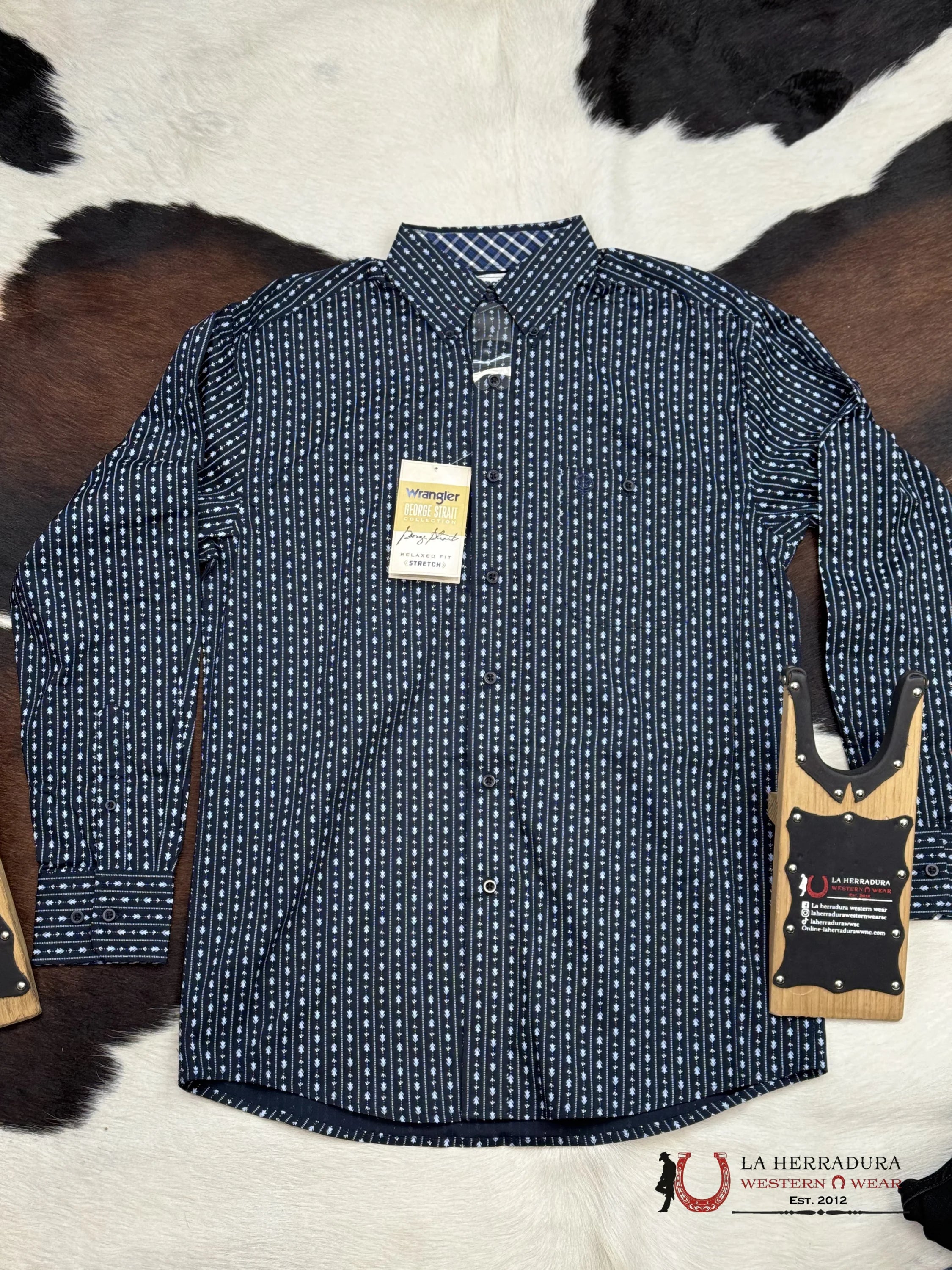 Wrangler George Satrait Relaxed Fir Blue Long Sleeve 6594 Ropa Hombres