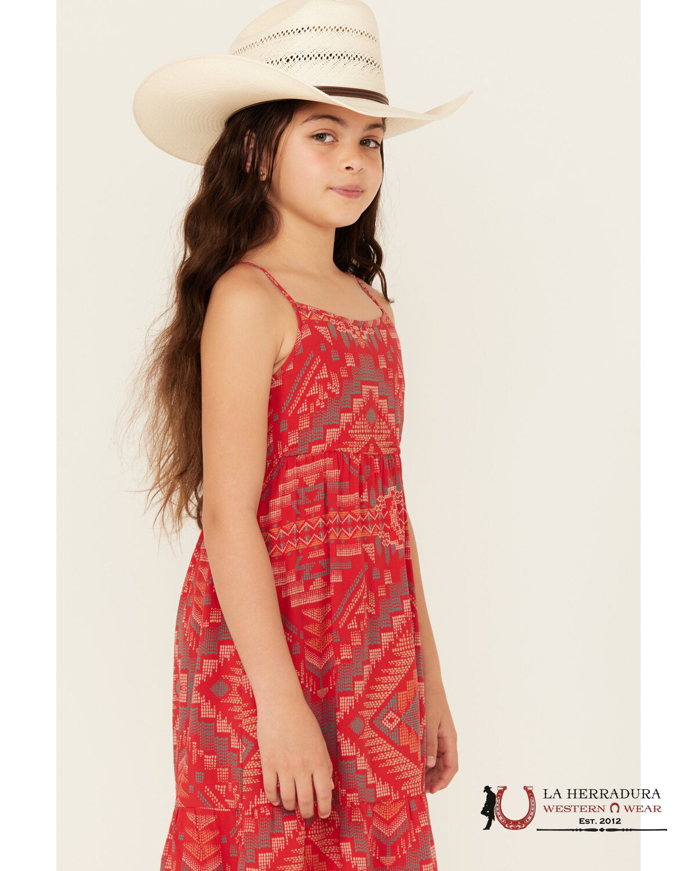 WRANGLER GIRL DRESS LONG RES AZTEC PRINT 112346572 NIÑAS