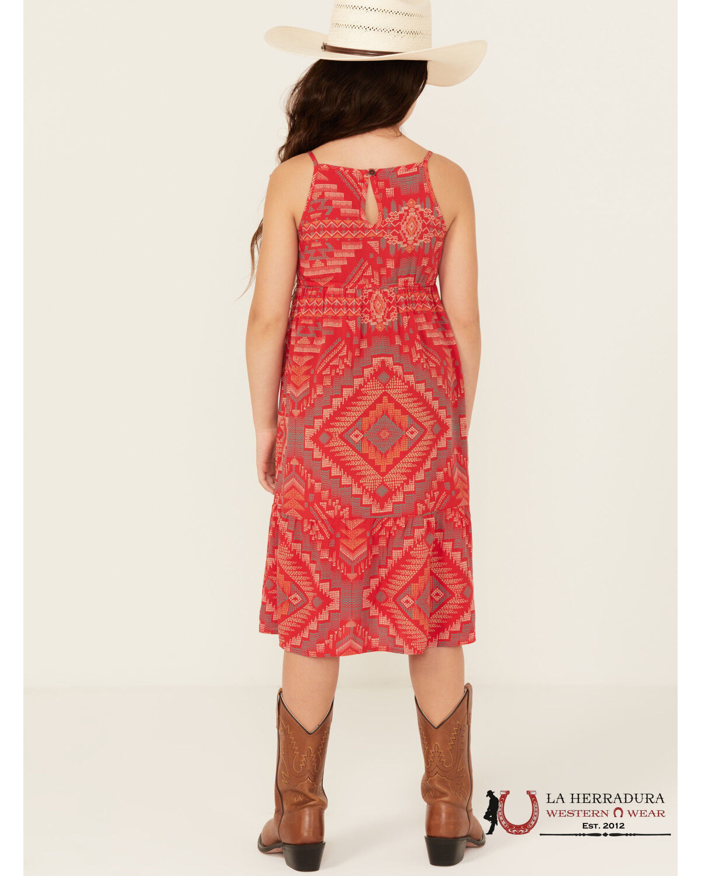 WRANGLER GIRL DRESS LONG RES AZTEC PRINT 112346572 NIÑAS