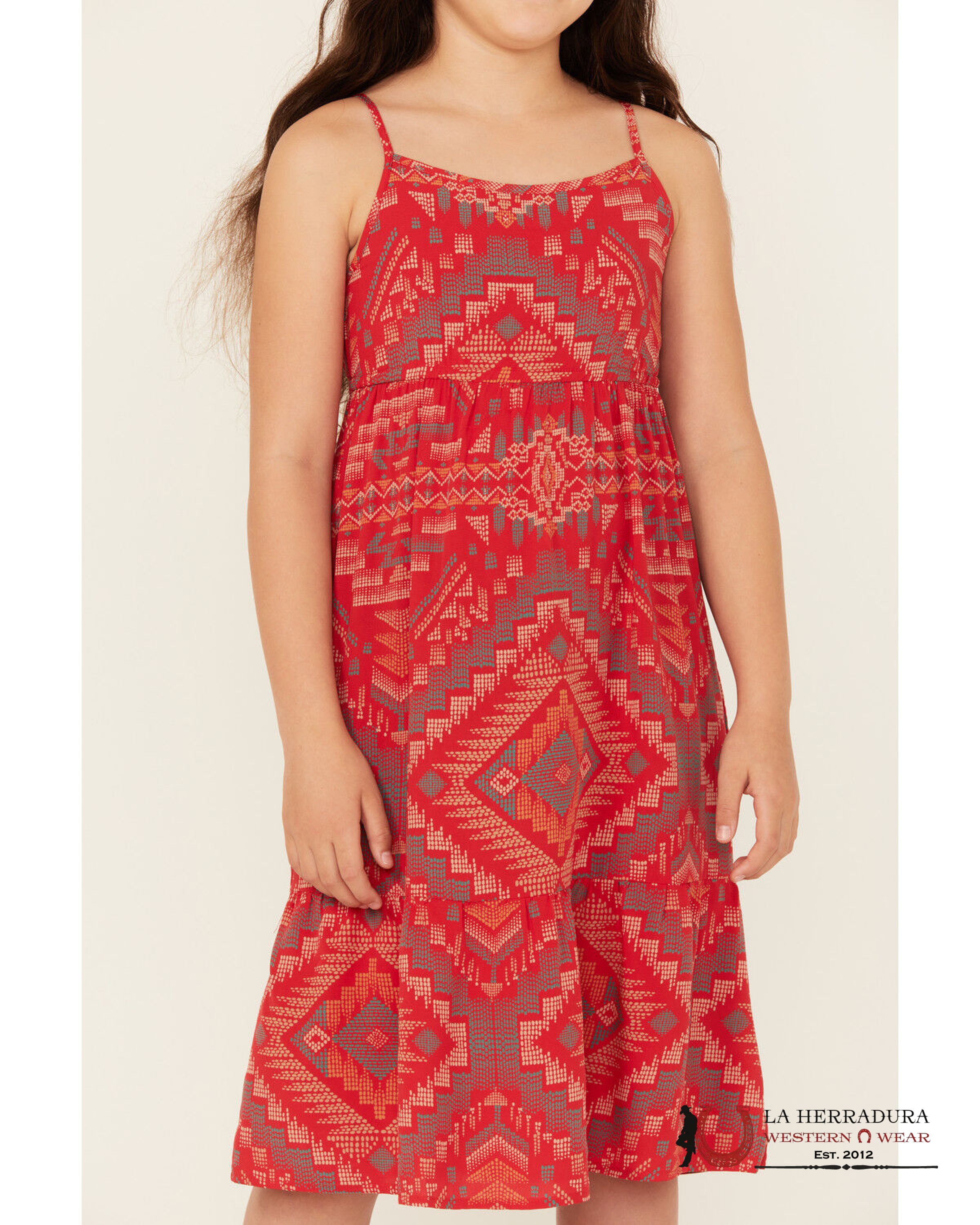 WRANGLER GIRL DRESS LONG RES AZTEC PRINT 112346572 NIÑAS
