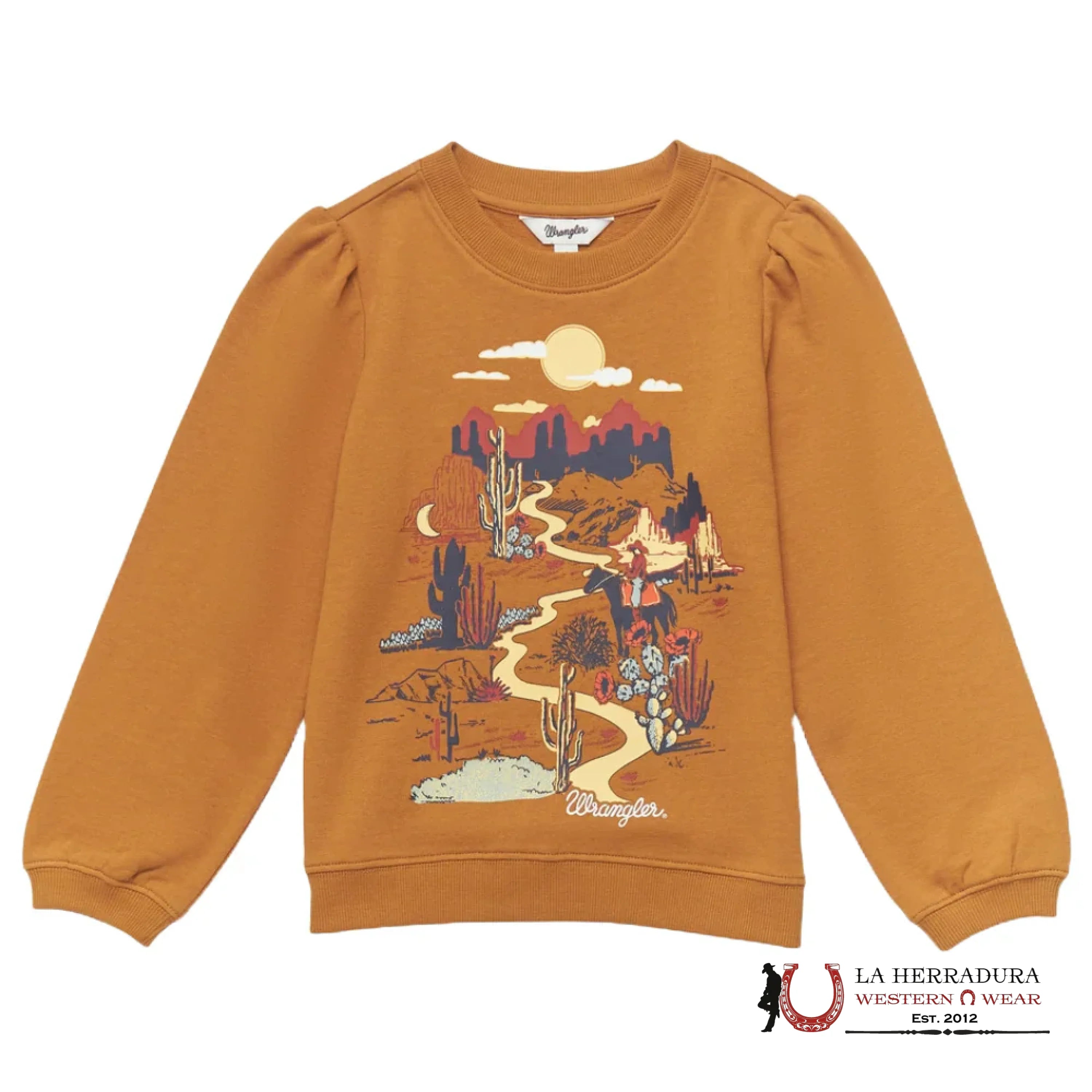 Wrangler Girl’s Balloon Sleeve Sweatshirt Brown 112353029 NIÑAS