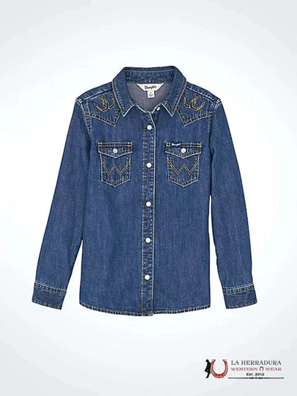 CAMISA VAQUERA DE BOTONES PARA NIÑAS WRANGLER 112367474