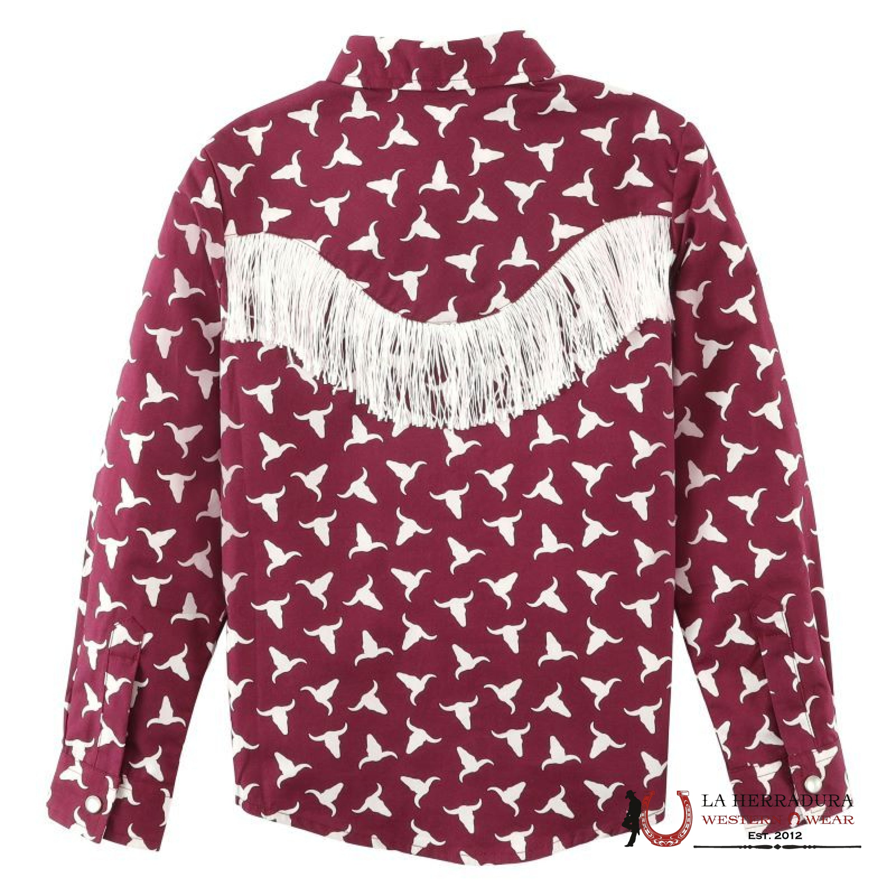 WRANGLER GIRL’S FRINGE STEER HEAD WESTERN SNAP SHIRT NIÑAS