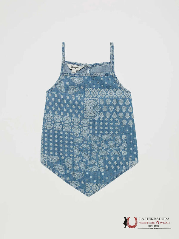 WRANGLER GIRL'S HANKERCHIEF HEM PAISLEY TANK 112365061