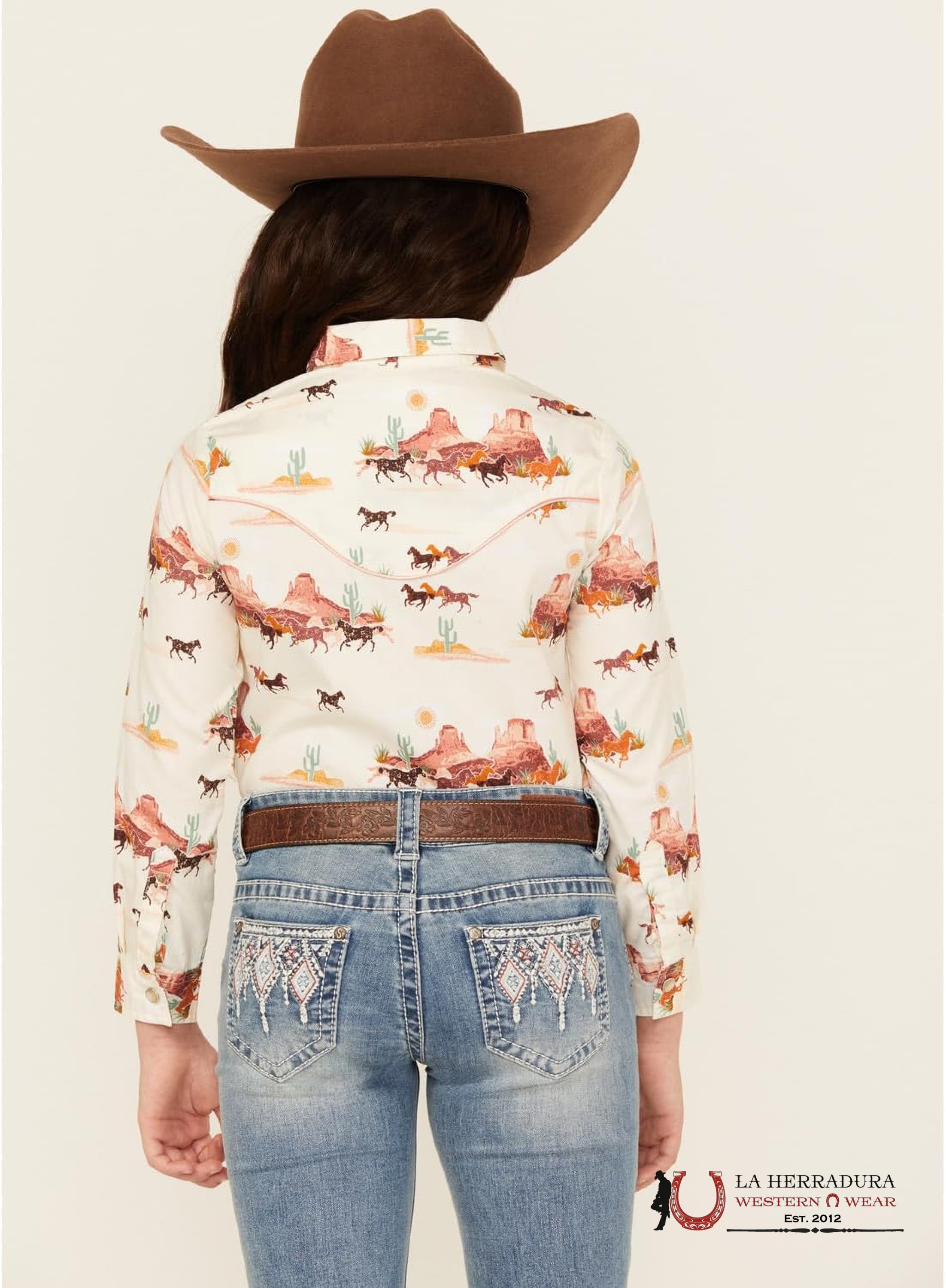 WRANGLER GIRLS WESTERN SNAP TOP 112353033 NIÑAS