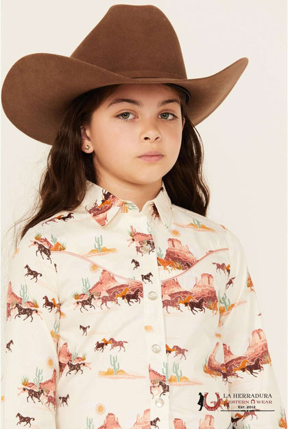 CAMISA OCCIDENTAL CON CIERRE A PRESIÓN WRANGLER PARA NIÑA - 112353033