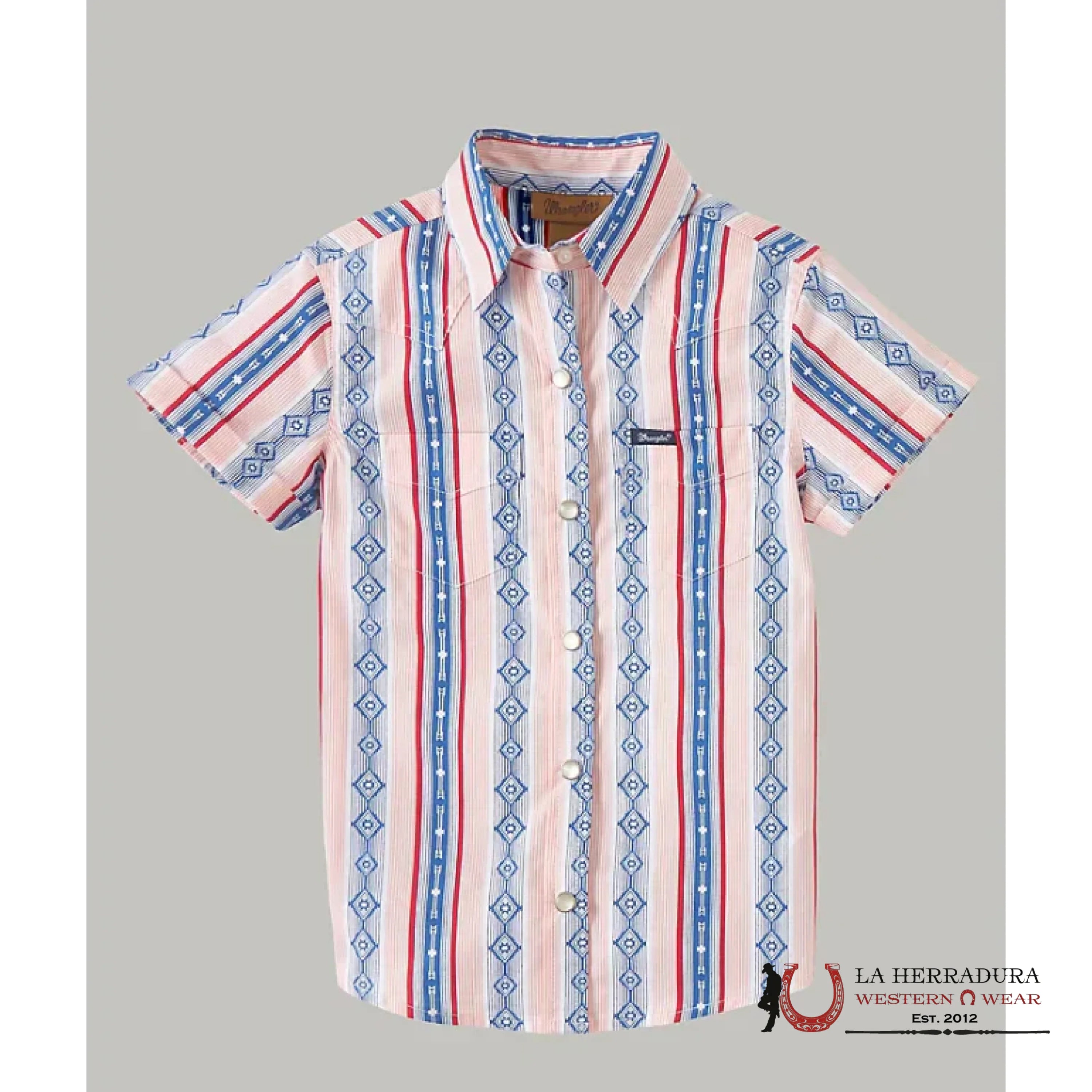 WRANGLER GIRL’S WESTERN TOP - BUBBLE PINK 112346580 NIÑAS