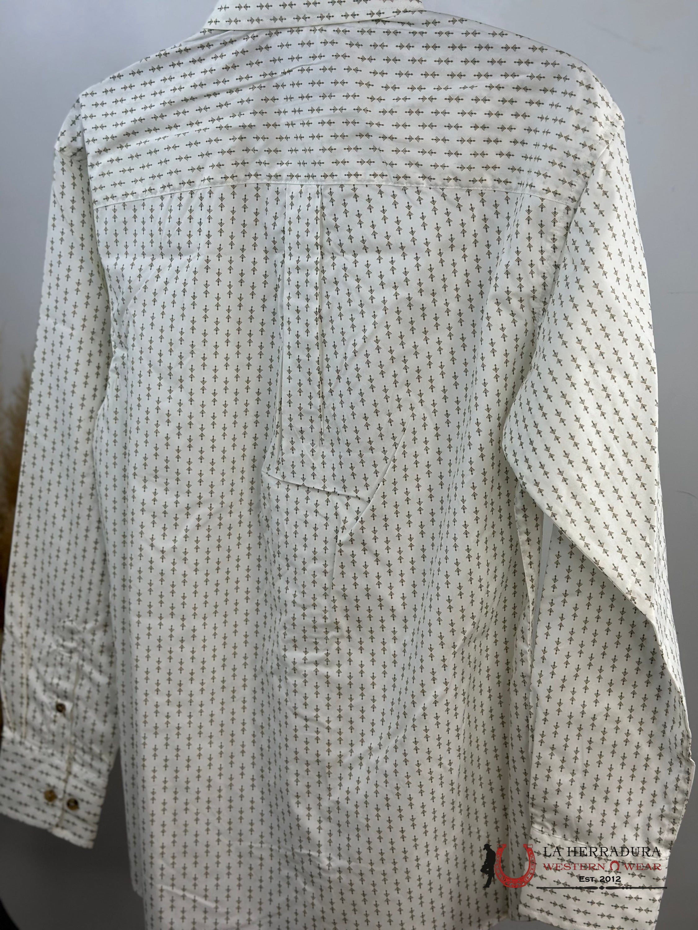 Wrangler Gold Tan Arrow Long Sleeve Shirt Ropa Hombres