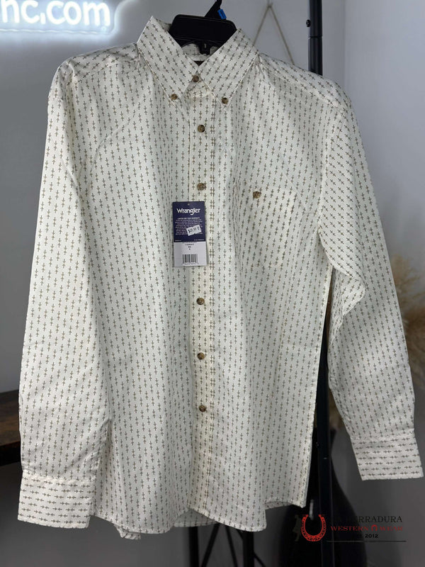 WRANGLER GOLD TAN ARROW LONG SLEEVE SHIRT 112352417