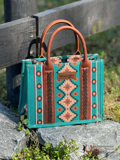WRANGLER GREEN AZTEC HAND BAG