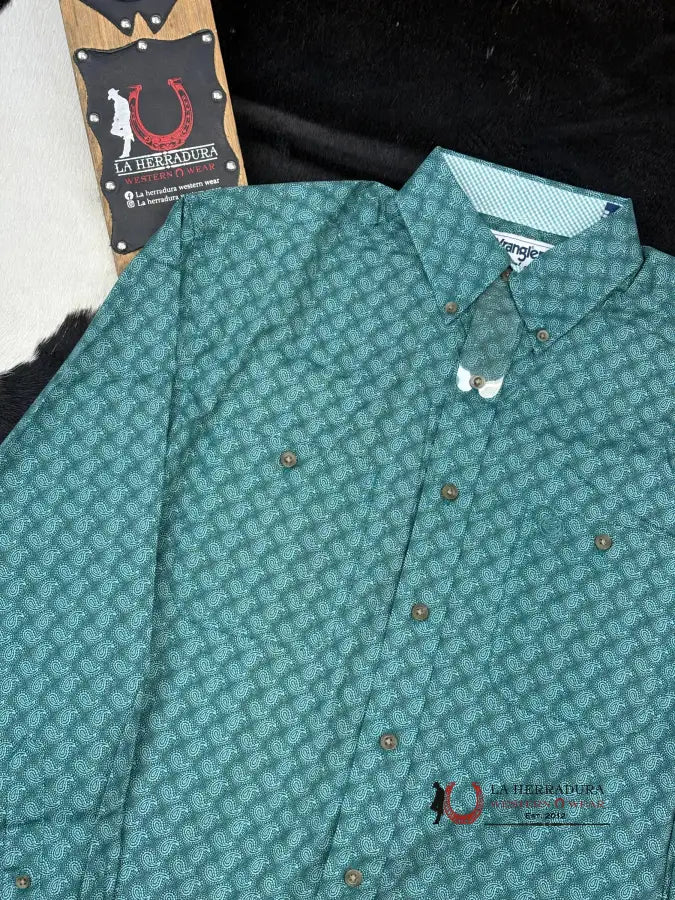 Wrangler Green Longsleeve Ropa Hombres