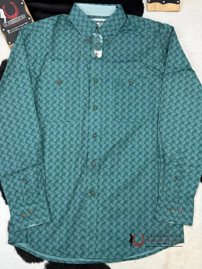 Wrangler Green Longsleeve Ropa Hombres