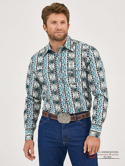 WRANGLER GREY CONTRAST LONGSLEEVE SHIRT - 112359442