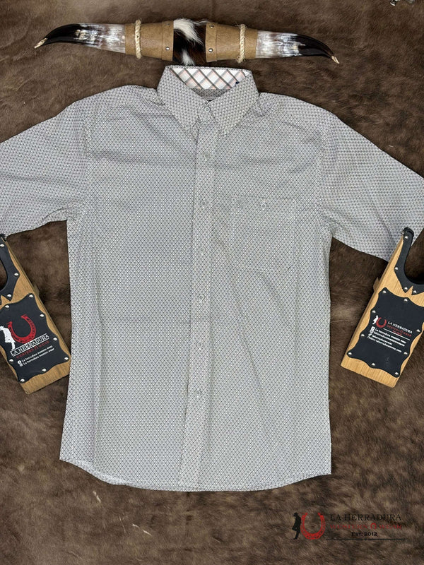 WRANGLER GREY SHORT SLEEVE SHIRT MEN - 112365410
