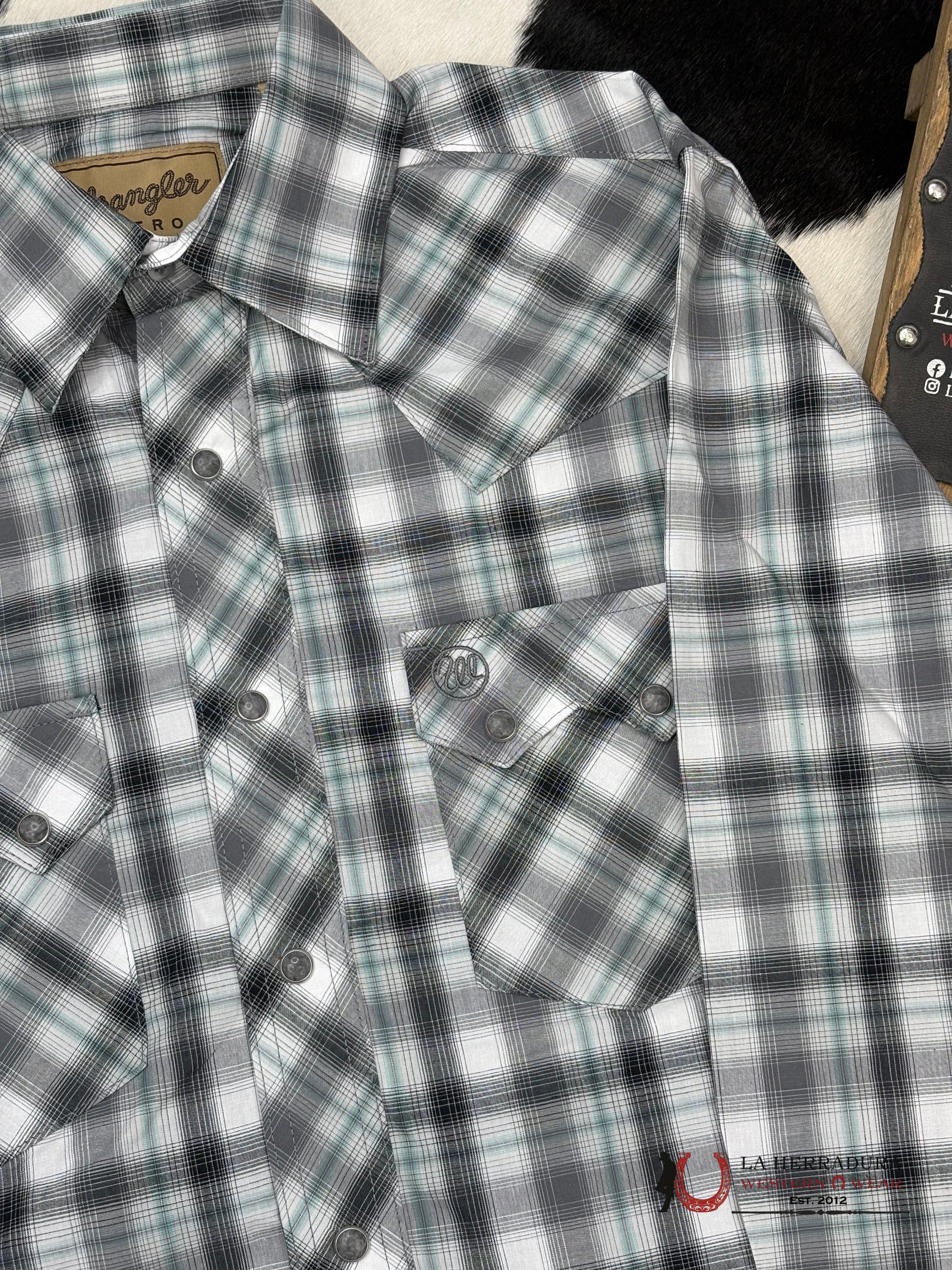 Wrangler Grey Striped Ropa Mujeres