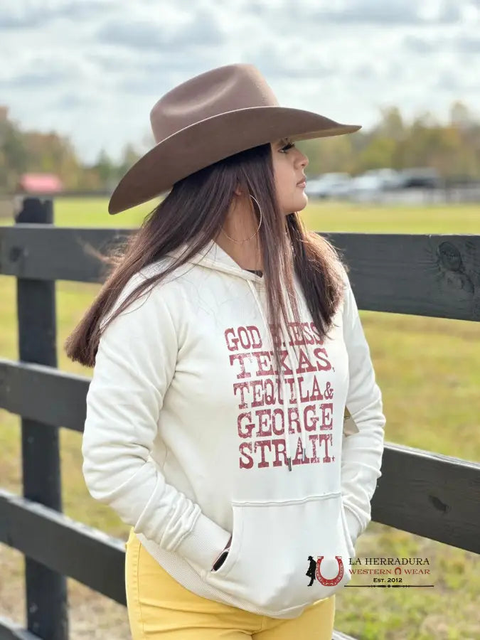 Wrangler Hoodie White Team Logo Ropa Mujeres