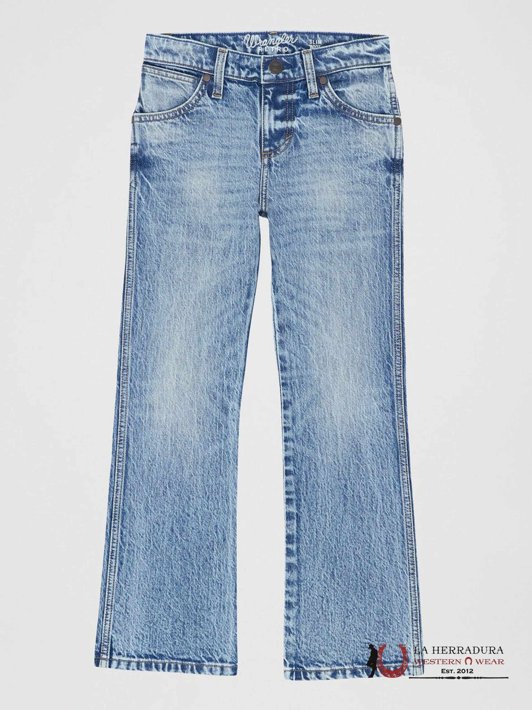 WRANGLER JEANS RETRO BOYS SLIM BOOT light blue denim 112367625 77BWZ NIÑOS