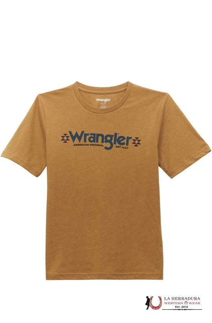 WRANGLER KIDS TEE- MUSTARD WRANGLER ORIGINAL 112354201