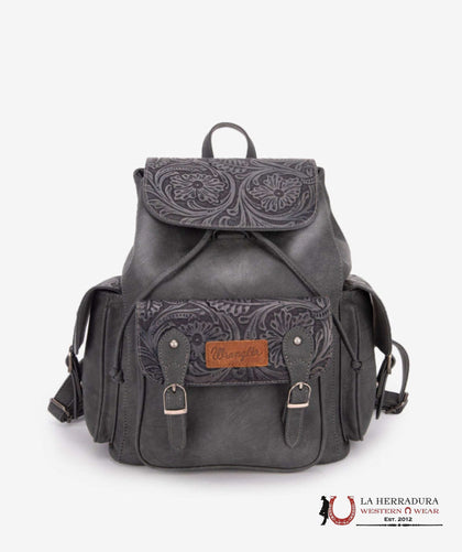 WRANGLER LEATHER BOOKBAG BLACK
