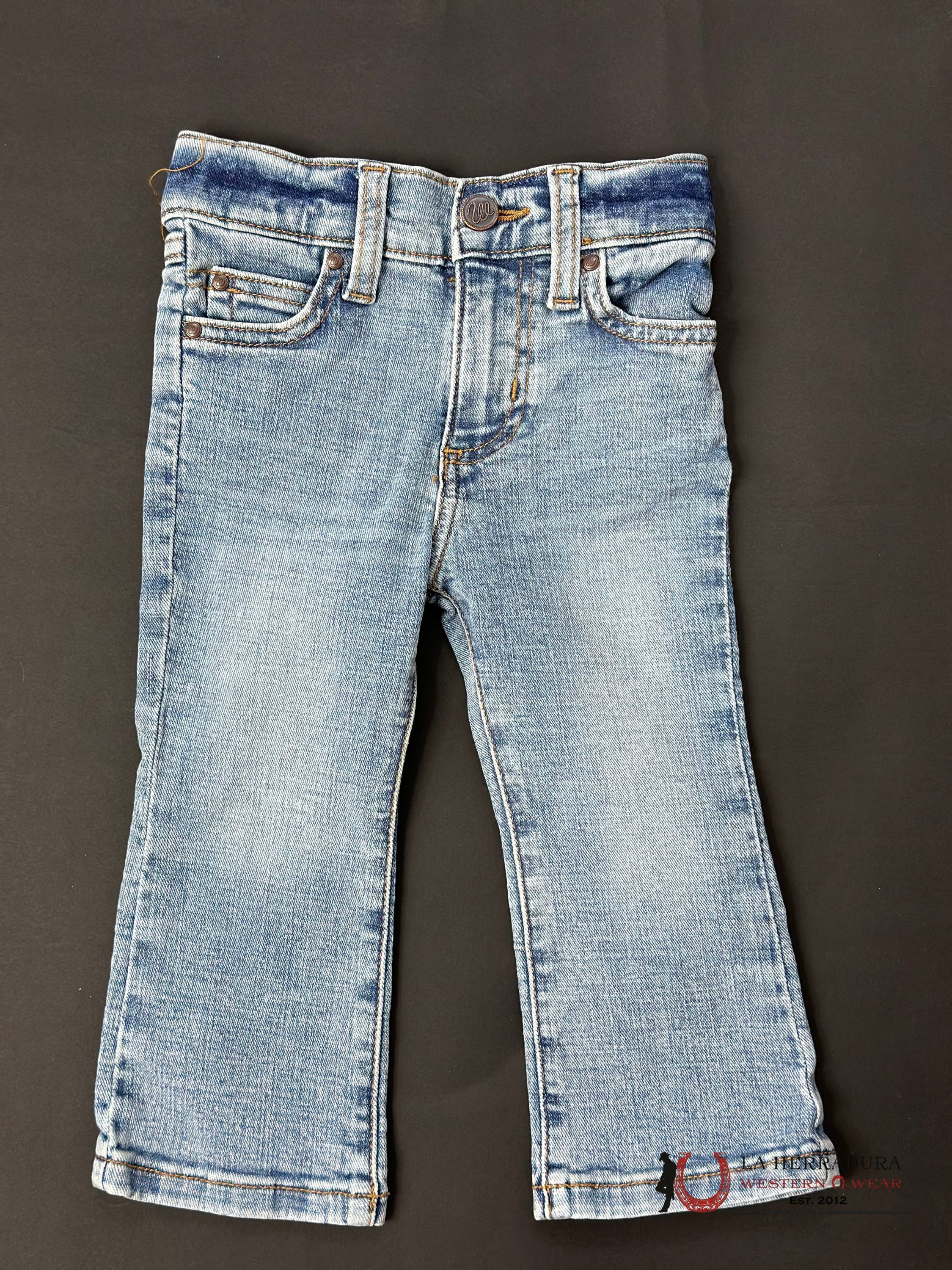 Wrangler Light Wash Pink Emb Jean Niños