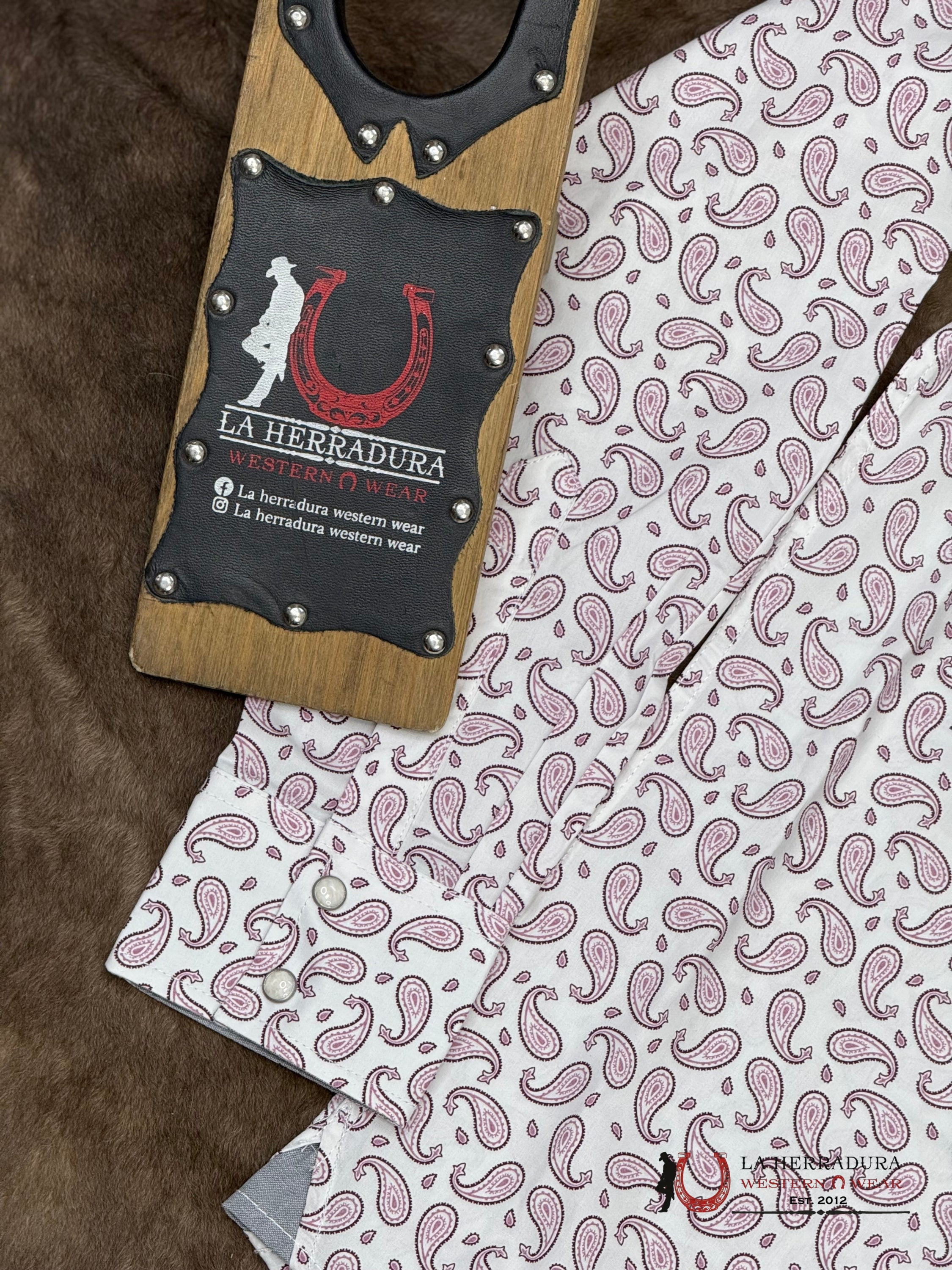 WRANGLER Lilac Purple With Western Print Long Sleeve Shirt - 5388 ROPA HOMBRES