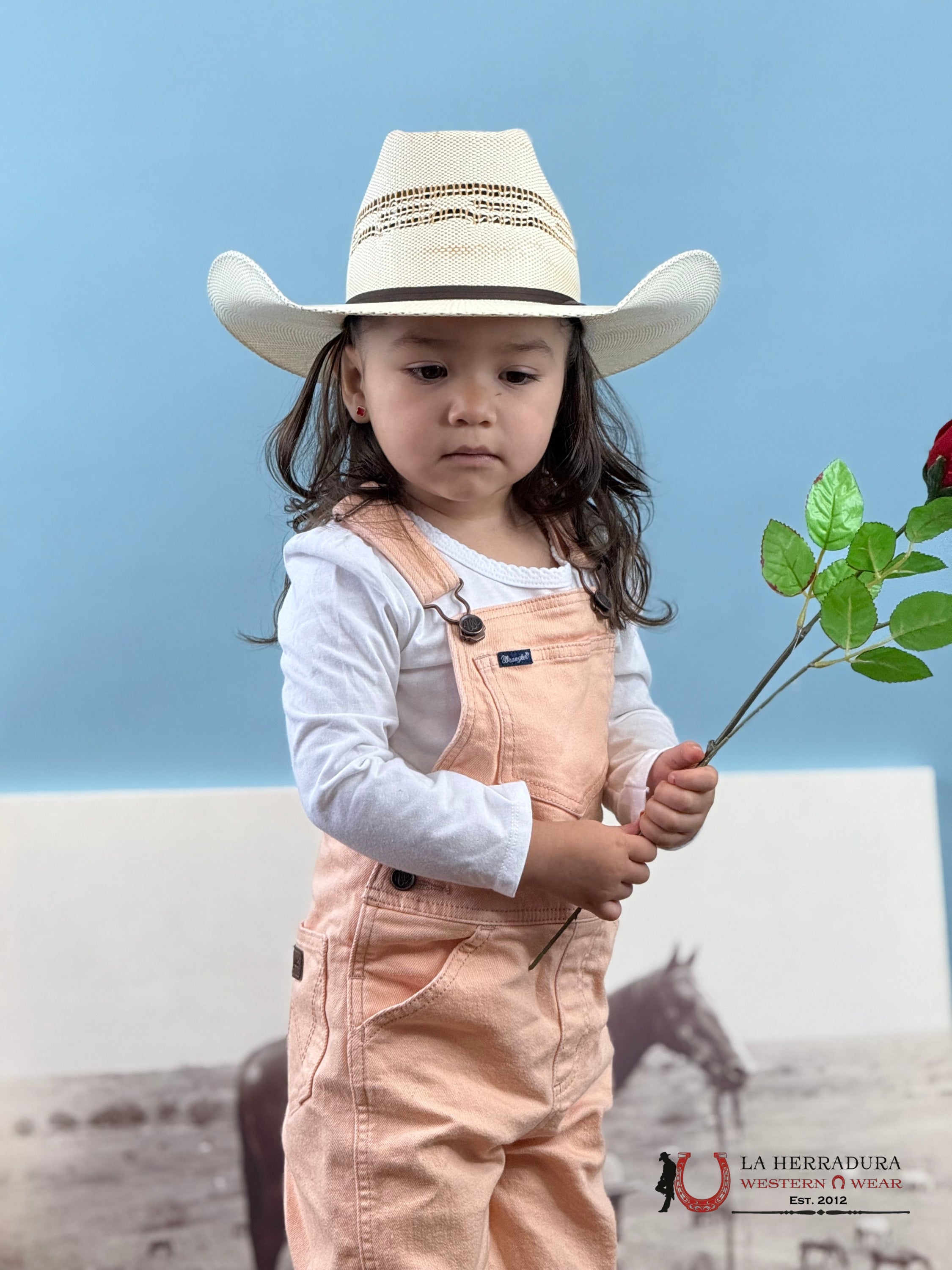 WRANGLER LITTLE GIRL’S DENIM OVERALLS PINK NIÑOS