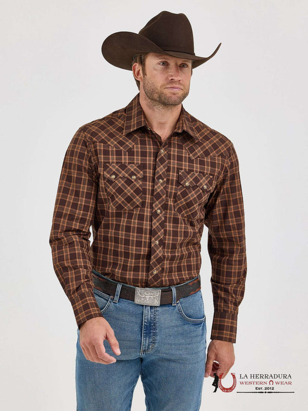 CAMISA DE MANGA LARGA CLÁSICA WRANGLER PARA HOMBRE MARRÓN 112368075