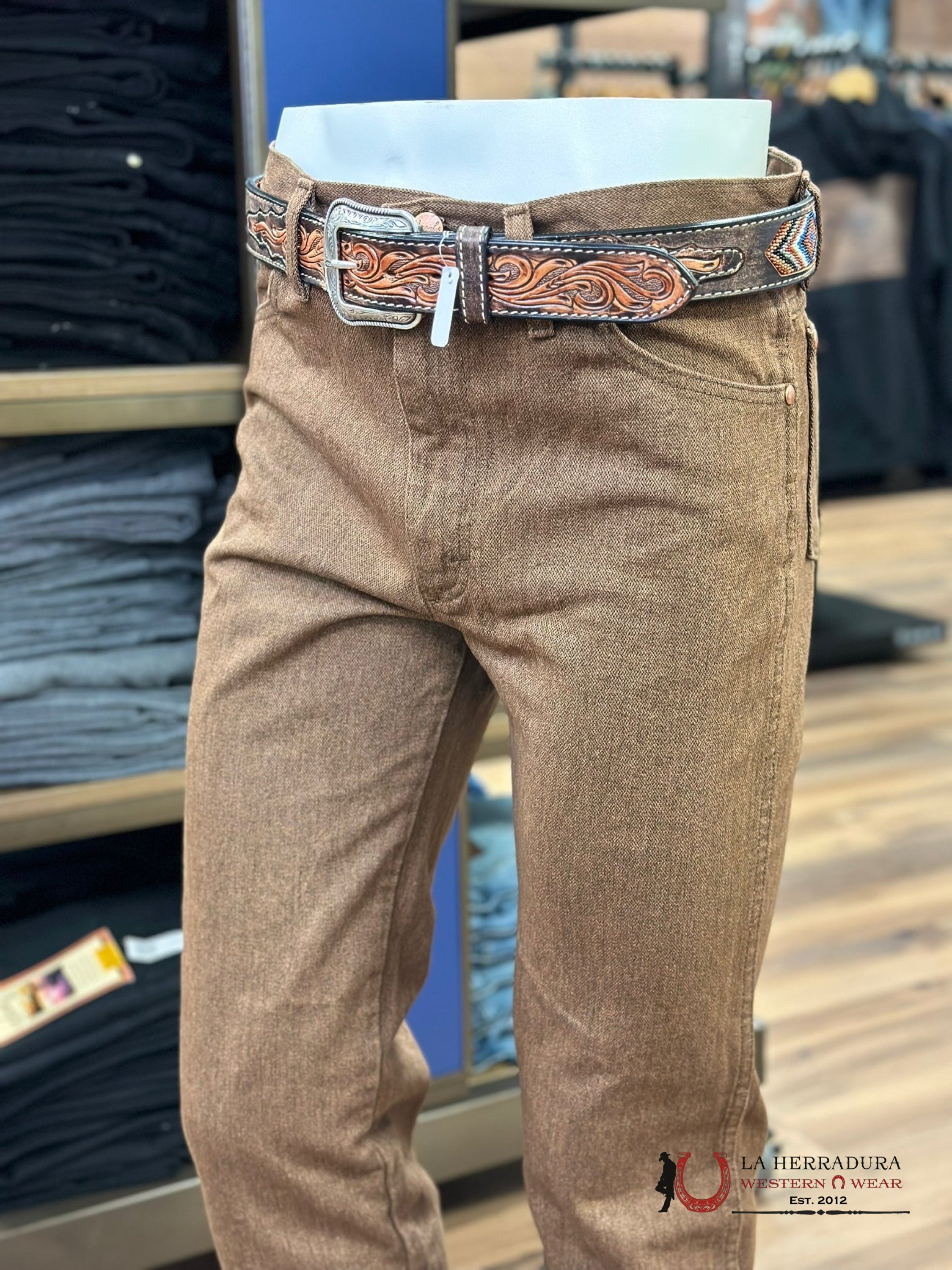 Wrangler Men’s Jeans Cowboy Cut Slim Fit Black Whiskey 100936Bwk