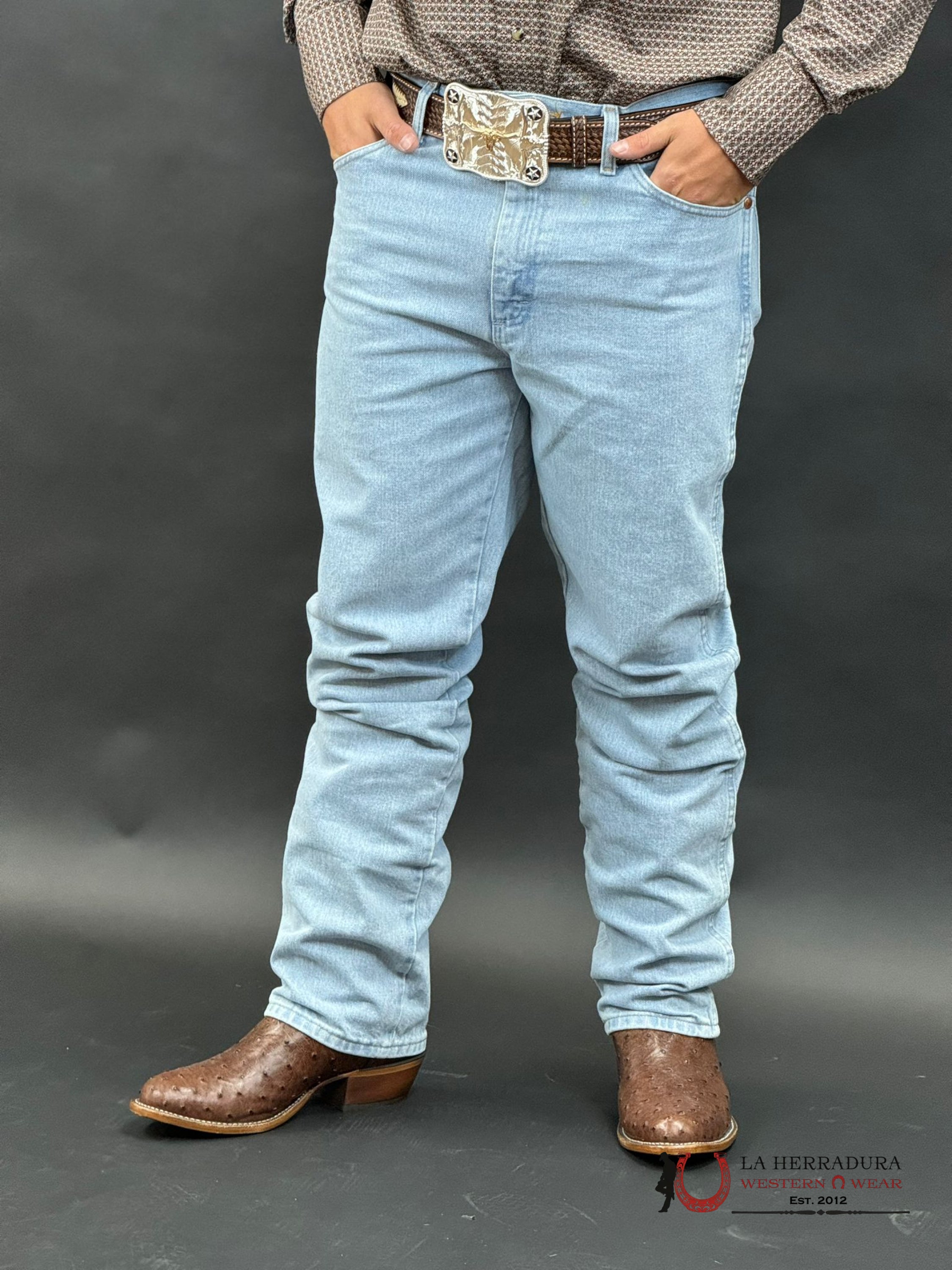 Wrangler Men’s Jeans Cowboy Cut Slim Fit Bleach 936Gbh