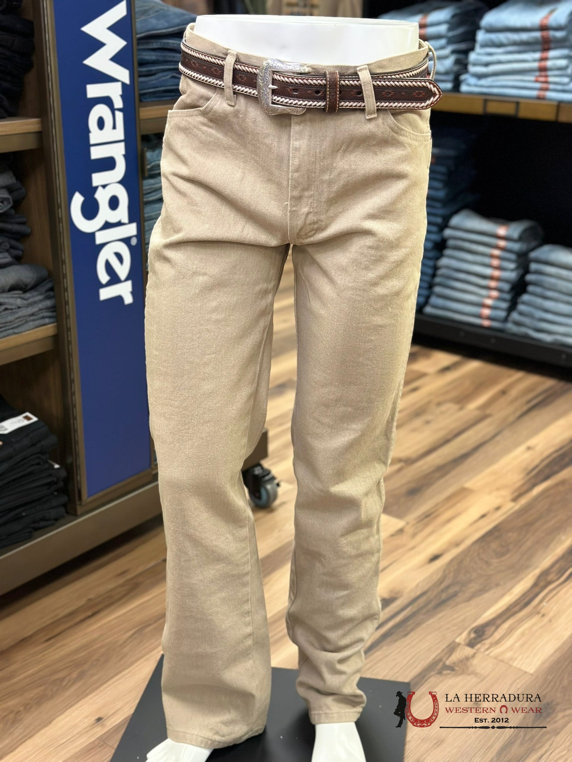 Wrangler Men’s Jeans Cowboy Cut Slim Fit Prewashed Tan 936Tan