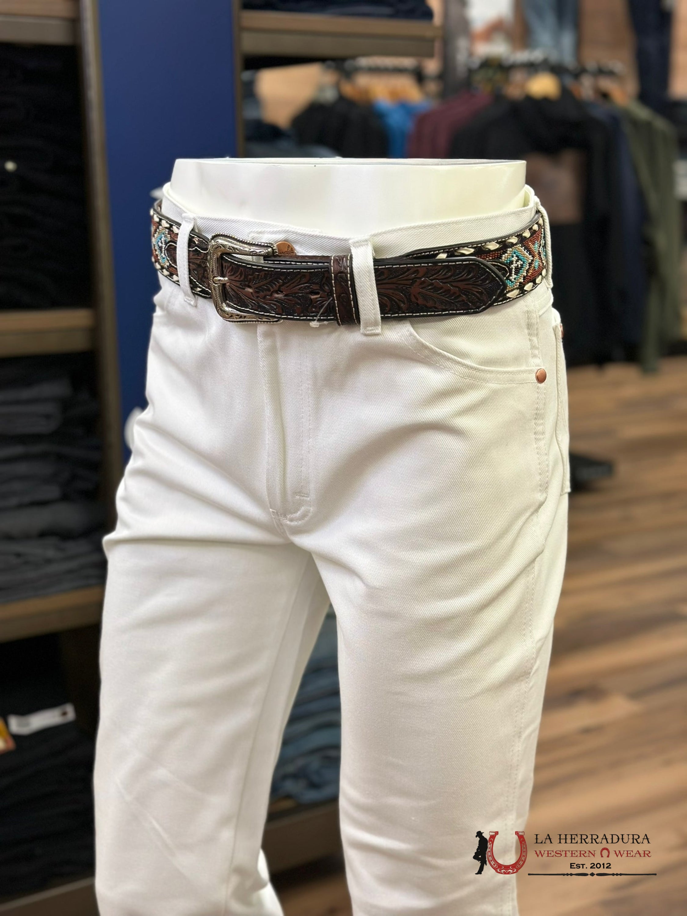 Wrangler Men’s Jeans Cowboy Cut Slim Fit White Wash 936Whi