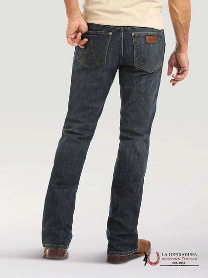 WRANGLER MEN'S JEANS RETRO RELAXED BOOT DARK BLUE WASH - 10WRT20FL