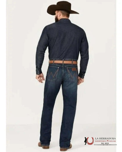 WRANGLER MEN'S JEANS RETRO RELAXED BOOT DARK BLUE WASH 112338535 WRT20