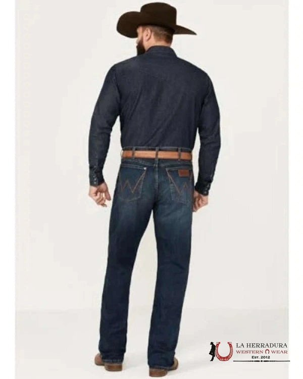 WRANGLER MEN'S JEANS RETRO RELAXED BOOT DARK BLUE WASH 112338535 WRT20