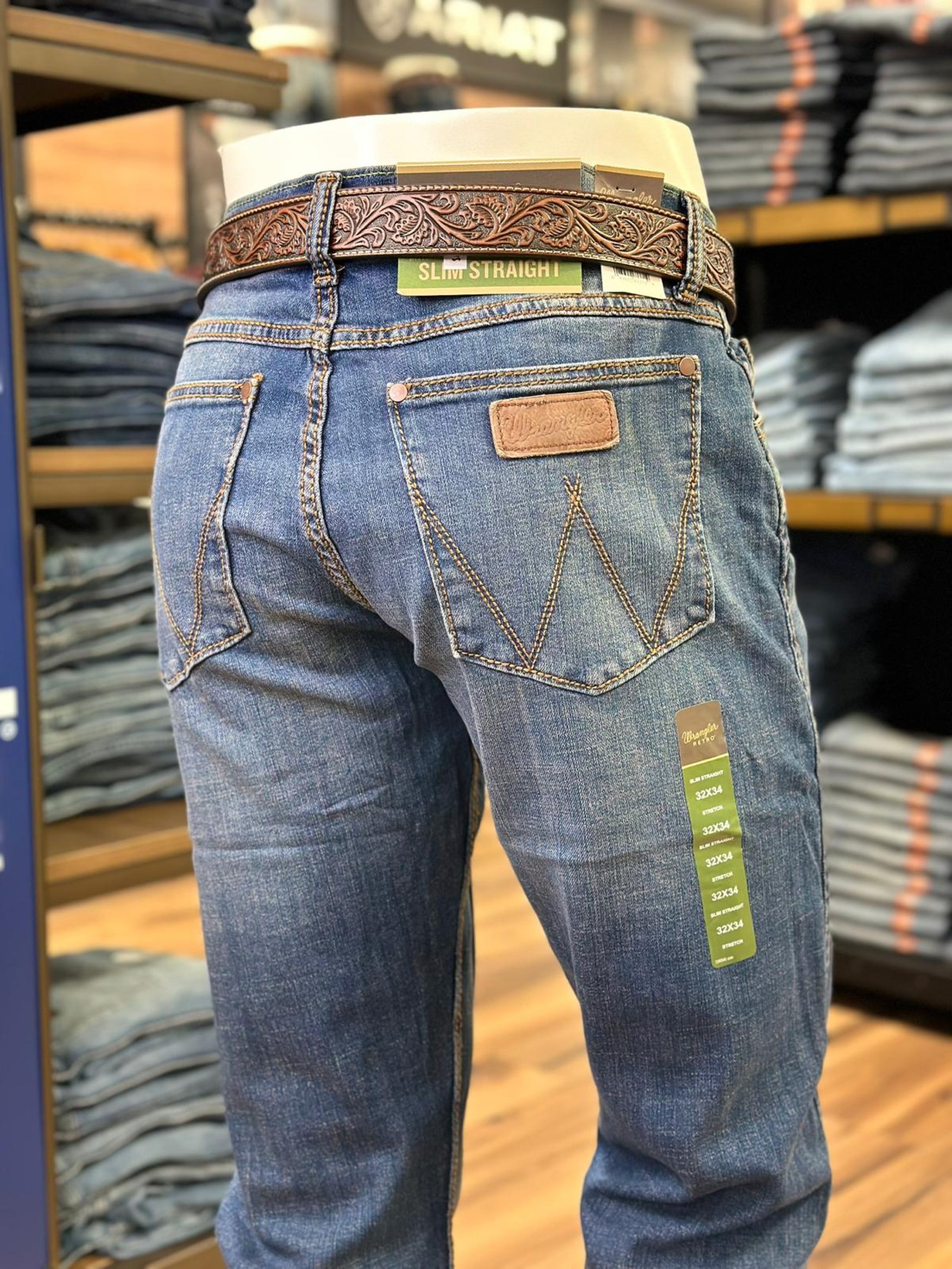 Wrangler Men’s Jeans Retro Slim Straight Cottonwood 10Wlt88Cw