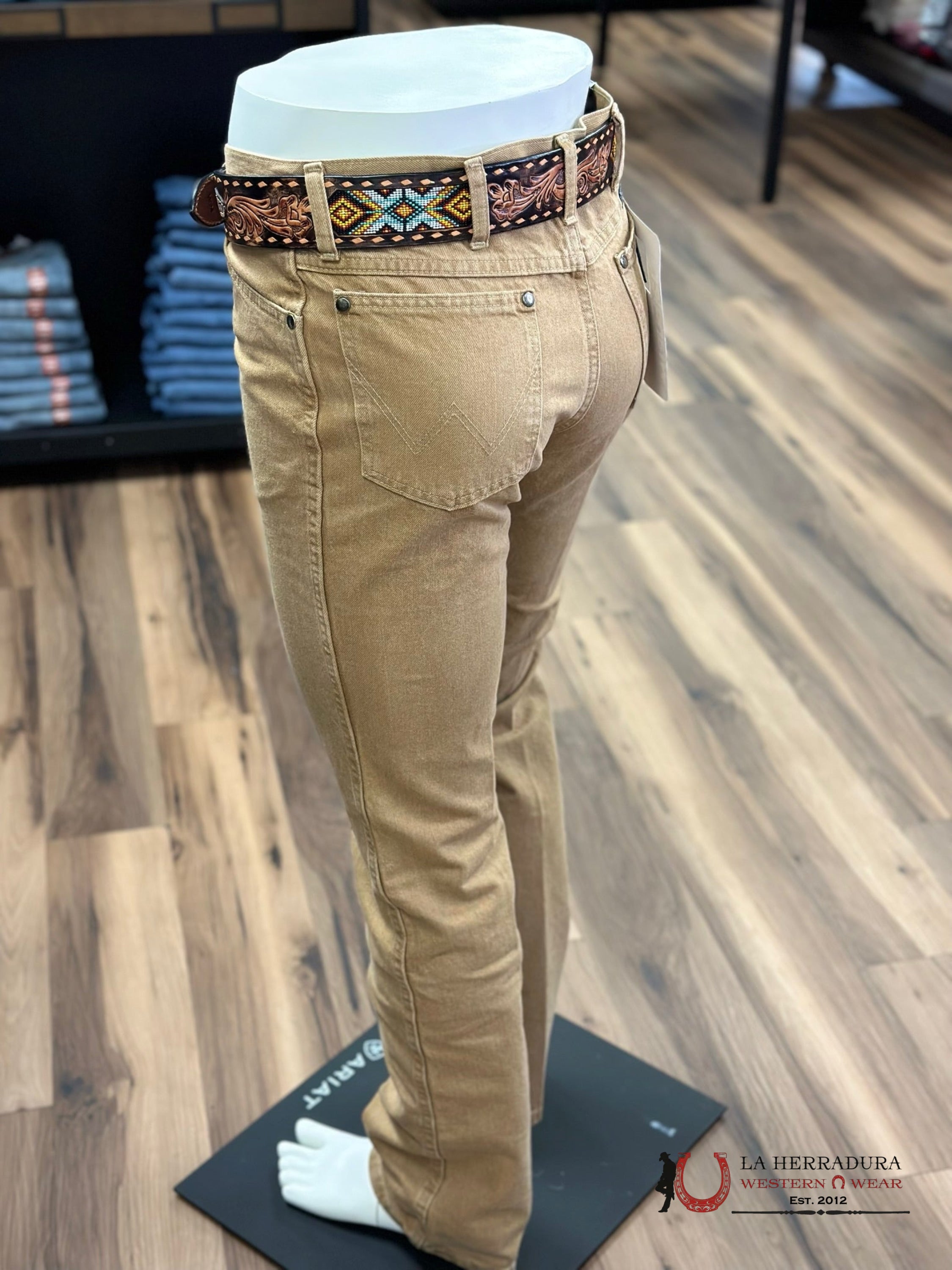 Wrangler Men’s Jeans Silver Edition Slim Fit Khaki Wash 10H33Setn