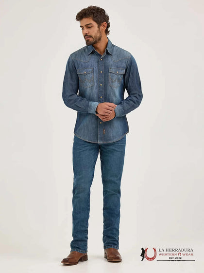 PANTALONES VAQUEROS WRANGLER DE HOMBRE CORTE RECTO SLIM RETRO 88MWZPD