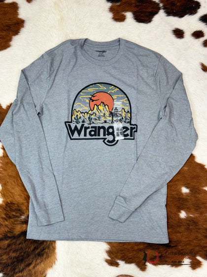 WRANGLER MOUNTAIN SUNSET CHARCOAL GREY LONG SLEEVE 112339600
