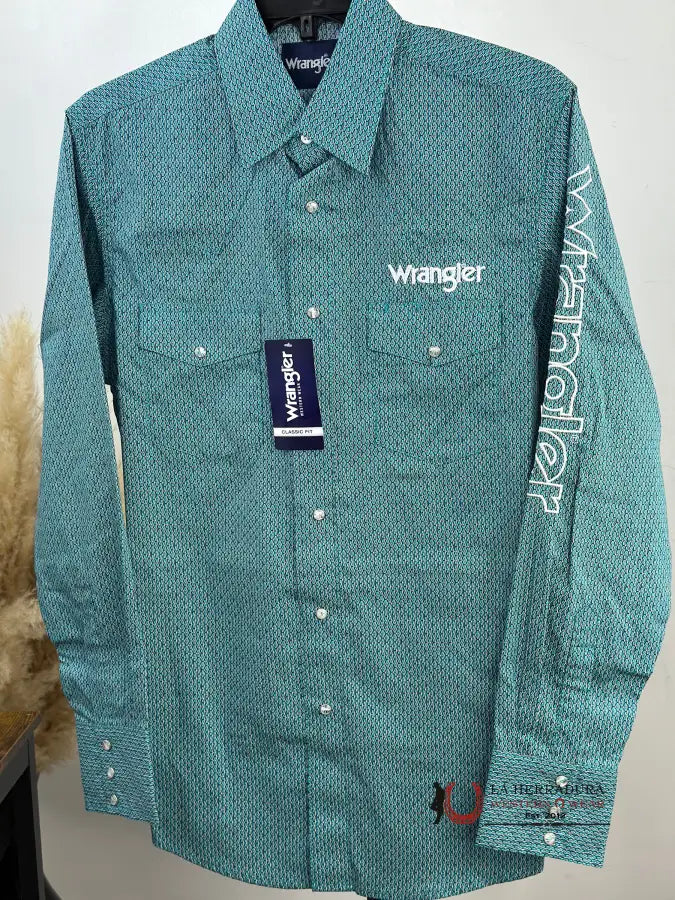 Wrangler Ocean Snap Long Sleeve Shirt Ropa Hombres